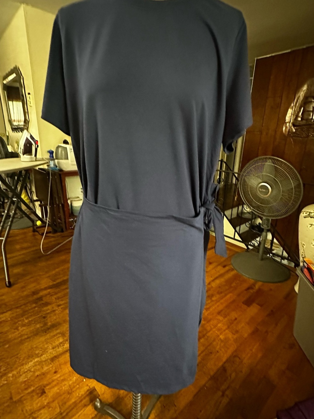 Threads 4 Thought Classic Navy Side-Tie Midi Dress